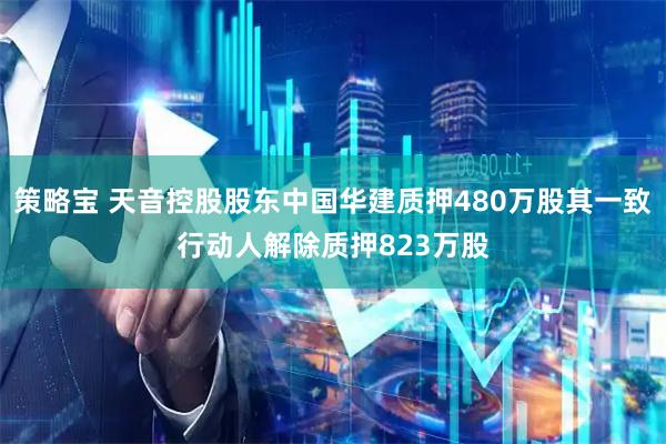 策略宝 天音控股股东中国华建质押480万股其一致行动人解除质押823万股