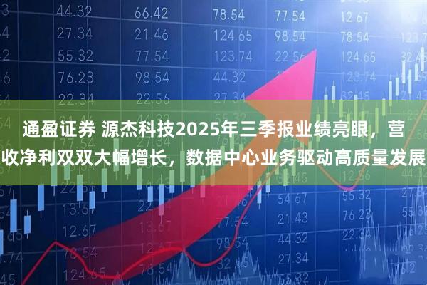 通盈证券 源杰科技2025年三季报业绩亮眼，营收净利双双大幅增长，数据中心业务驱动高质量发展
